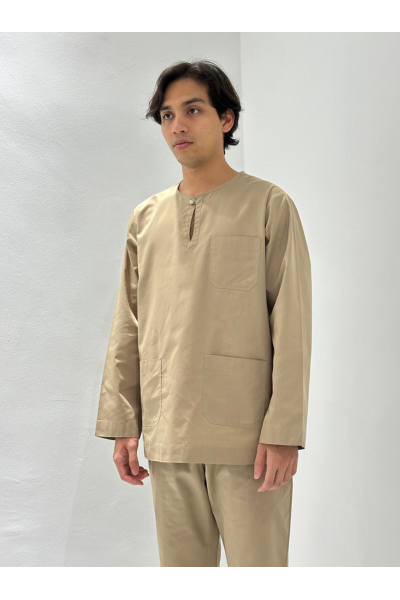 Baju Melayu Teluk Belanga Fura, Khaki Brown